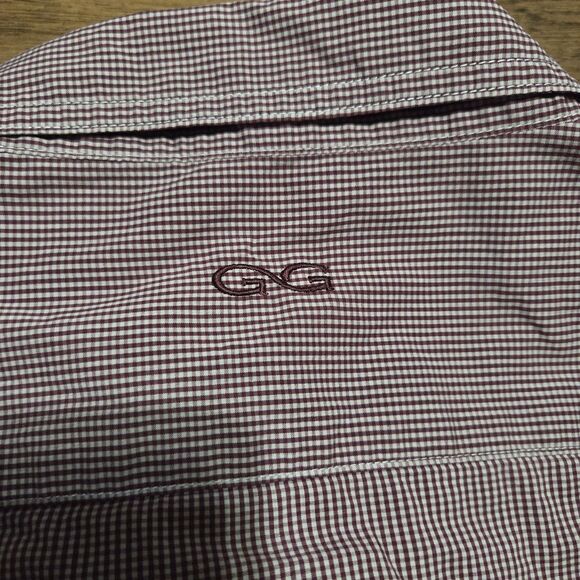 Game Guard Shirt Men's M Maroon Checkered Outdoors Fishing Vented Fishing - Picture 5 of 8